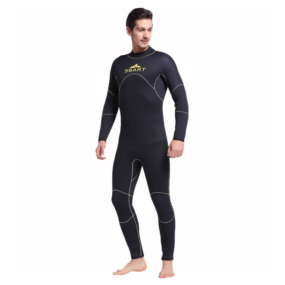 5MM Men Full Body Winter Wetsuit Diving Suit Neoprene Lining One-piece Swimwear for Snorkeling Surfing Triathlon For Men Diving