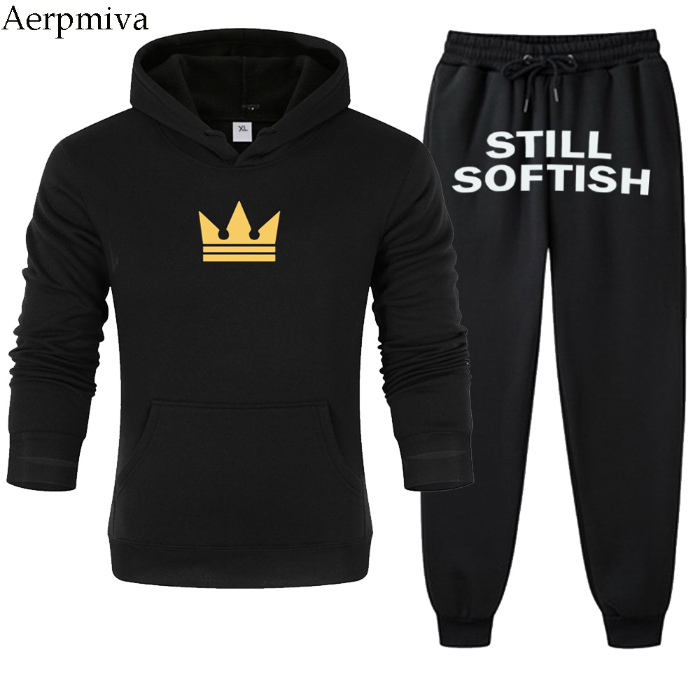 still softish sweatpants+hoodies Men's women Fashion sets 2020 Hot sale in autumn and winter Fleece to keep warm tracksuit