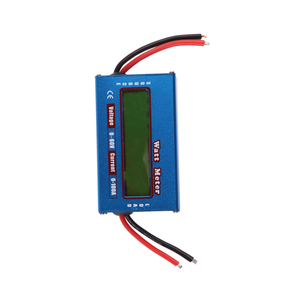 Simple DC Power Analyser Watt Volt Amp Meter 12V 24V Solar Wind Analyzer With Two-Line LCD Display For Measuring Power Flow