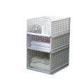 Stackable Wardrobe Closet Organizers Multifunctional Plastic Storage Shelves Foldable Drawers Cabinet Cube Basket Containers