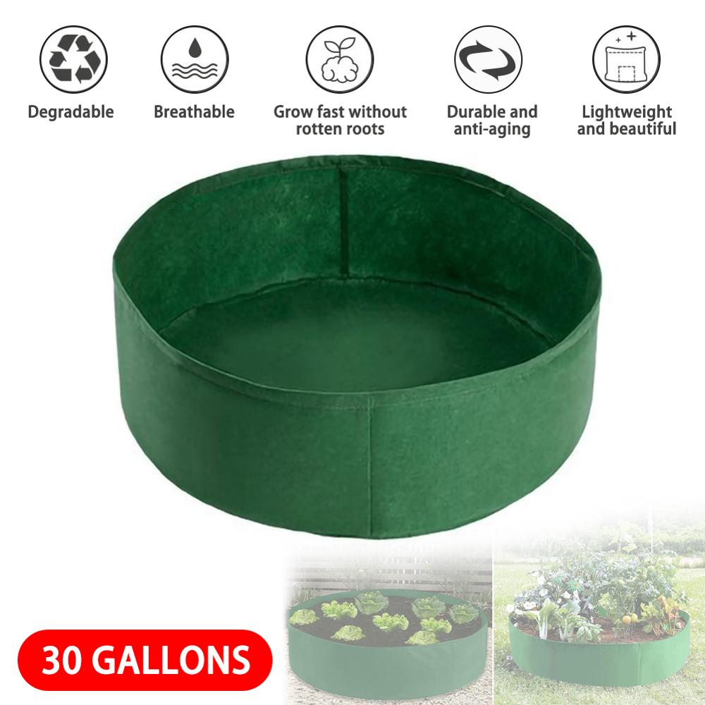 10/30 Gallon Fabric Grow Bags Breathable Pots Planter Root Pouchs Container Plant Smart Pots Garden Supplies
