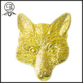 Gold Fox animal metal pin