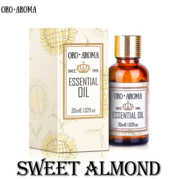 Famous brand oroaroma natural sweet almond essential oil Smooth skin moisturizing remove stretch marks pain sweet almond oil