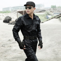 Black Military Uniforms Men Work Security Clothes Tactical Combat Shirt Cargo Pants Special Force Clothing Uniforme Militar