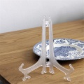 12Pcs/Set Clear Plastic Easels Plate Holders Display Dish Rack Picture Frame Photo Book Pedestal Holder Display Stand Stander