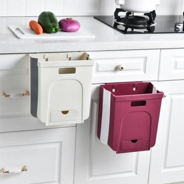 FAST SHIP! Wall Mounted Waste Bin Kitchen Cabinet Door Hanging Trash Bin Garbage Car Trash Can Wall Mounted With Small Drawer