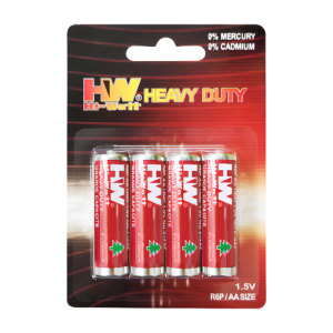 Heavy Duty AA Battery R6P 1.5V PVC Jacket