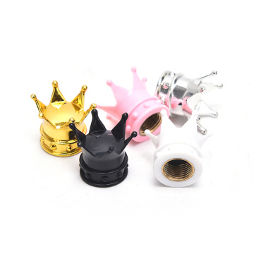 4pcs/lot Bicycle Tire Valve Caps Universal Dustproof Gold Crown Tyre Wheel Stem Air Valve Caps Tire Valve Auto Truck Bike