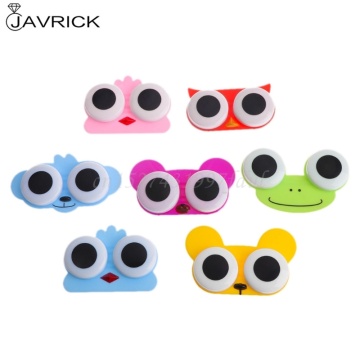1PCS Sweet Cartoon 3D Big Eyes Contact Lenses Box Case Owl Frog Animal Shape Contact lens Case