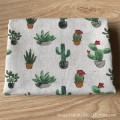 50x150cm Cotton Linen Fabric DIY Craft Material Print Flowering Cactus Cacti For DIY Bags Table Cover Home Deco 8130a