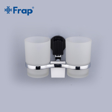 Frap New Colorful Cup Tumbler Holders Double Glass Cup Holders Wall-mount Toothbrush Tooth Cup Holders Bathroom Hardware F3308