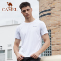 CAMEL Men Women Outdoor T-shirt Short Sleeve Casual Summer Soft Breathable Running Hiking Sports Shirt O-neck Tops S-2XL