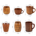 Japanese Style Wooden Cup Creative Jujube Wood Insulation Tea Cup Wooden Coffee Cup Drinking Cup Coffee Cup & Saucer Sets