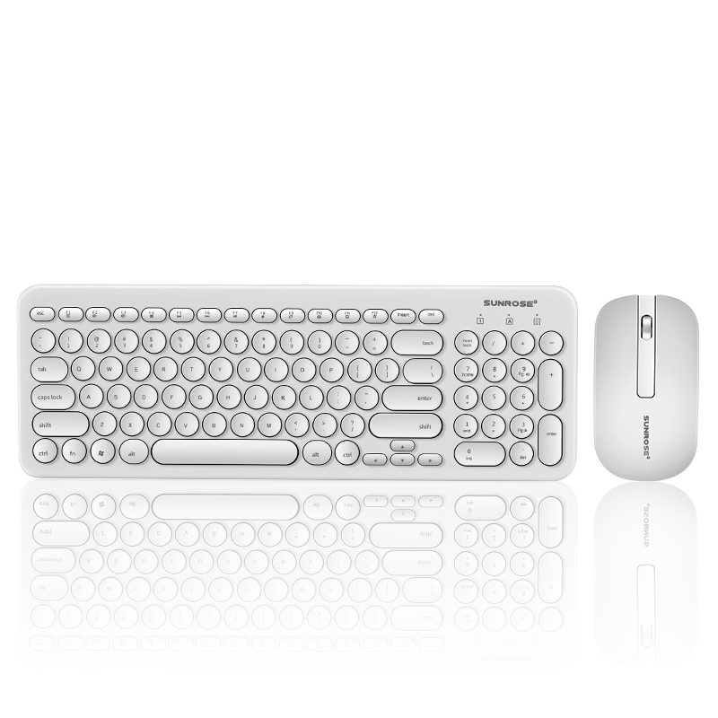 2 in 1 Keyboard Mouse Combos 2.4GHz Wireless Suspend Keyboard Mute Mice for Mac Laptop PC Computer Gaming Office Home Use T58s