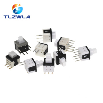 10pcs 5.8*5.8mm Self Locking Push Tactile Power Micro Switch Kit 2 3 6 Pin Button Switches 5.8x5.8