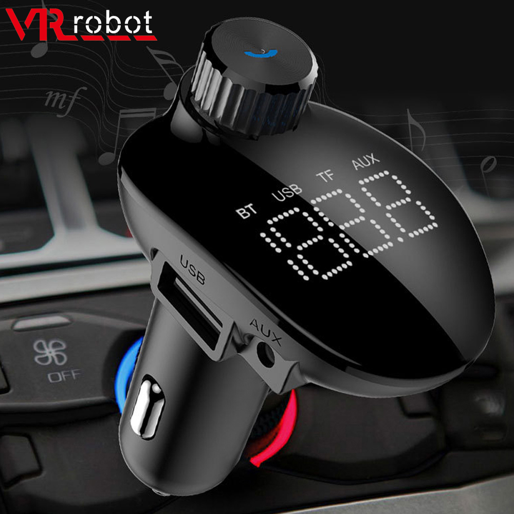 Bluetooth 5.0 FM Transmitter Car Stereo MP3 Player Wireless Handsfree Car Kit Adapter Support USB Disk/TF Card Music Play