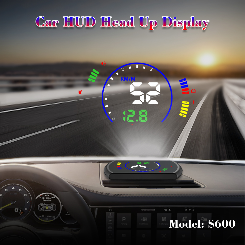 5.8'' OBD2 Car HUD Head Up Display Big Screen Automobile Trip On-board Computer OBDII Projector Fuel Consumption Car HUD Display