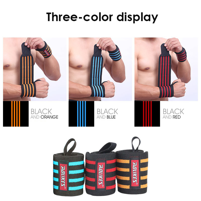 AOLIKES 1PCS Hand Wraps Wrist Strap Weight Lifting Wrist Wraps Powerlifting Bodybuilding Breathable Wrist Support