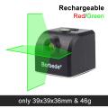 Borbede Laser Level 2 Red/Green Horizontal and Vertical Laser Cross Lines Rechargeable Super Mini Pocket Size Upgrade