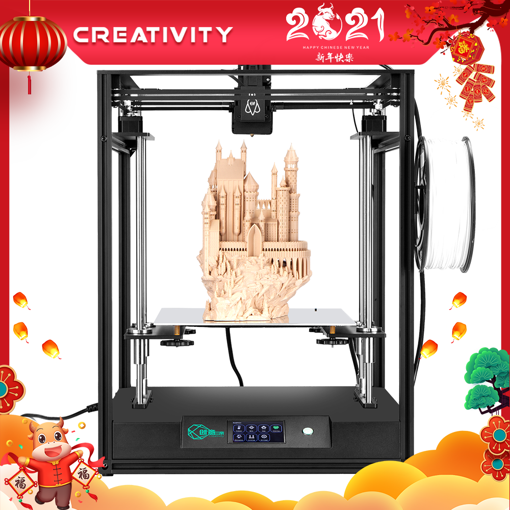 Creativity 3d printer Kit FDM COREXY ELF 3d printer Large Size High Precision Dual Z-Axis Touch Screen Supports Auto Leveling