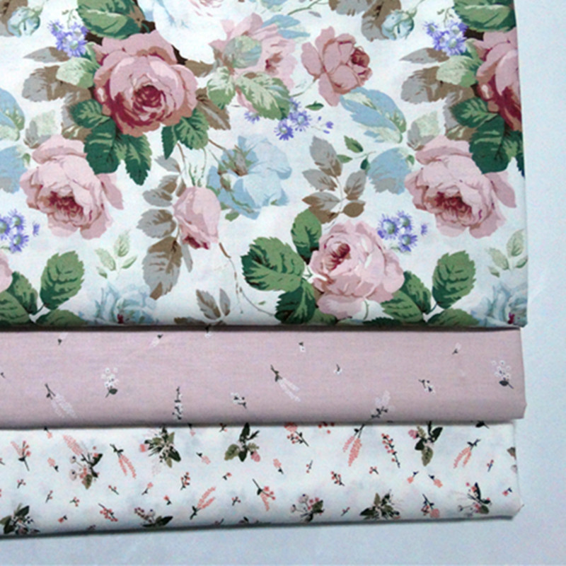 Cotton Fabric Printed Flower Cloth Sewing Quilting Fabrics Patchwork Needlework Handmade Accessories 100*160cm DIY Curtain Sofa