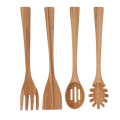 Bamboo kitchen utensils set of 4 pcs