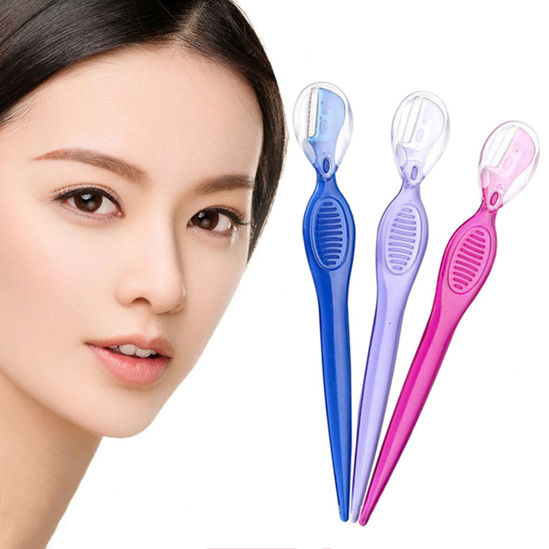4Pcs Facial Hair Remover Eyebrow Trimmer Women Eye Brow Shaping Blades Shaver Brow Knife Hair Remover Tool