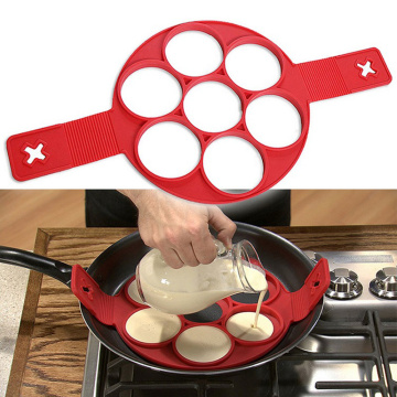 Non-stick Pancake Cooking Tool Non Stick Silicone Egg Cheese Household Porous Cake Mold Kitchen Gadget