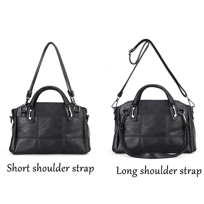 luxury Women Handbags Vintage Shoulder Bags Female Crossbody Sac a Main Solid Big Tote Bags Ladies Leather Messenger Bag Bolsas