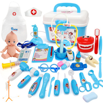 21-39PCS Children Pretend Play Doctor Nurse Toy Set Portable Suitcase Simulation Medical Kit Kids Educational Role Play Toys