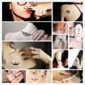 Create Youself Inspired Words Letter Hollow Tattoo Stencils Hollow Out Tattoo Template Sticker paste Girl Body Art Arm Neck