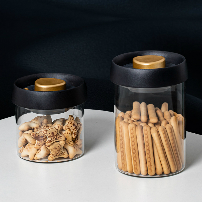 500-800ml vacuum sealed jar glass pull can vacuum jar lid jar food glass grain container storage jar kitchen bottle jar