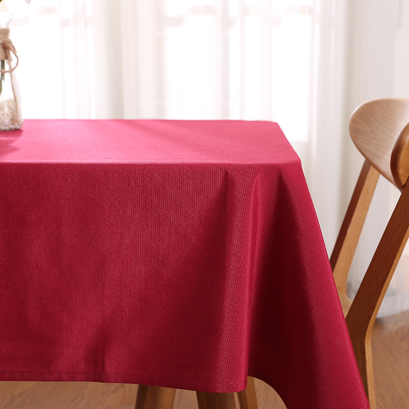 AiFish Modern All-match Solid Tablecloth Red Green Washable Coffee Dinner Table Cloth for Party Banquet Decoration MY091-5