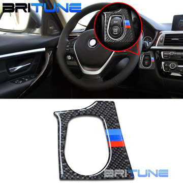 Carbon Fiber Start Engine Button Cover Sticker Trim For BMW F30 F31 F32 F33 F34 F36 M3 M4 F80 F82 F83 Cars Retrofit DIY Styling