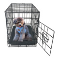 20" Pet Kennel Cat Rabbit Folding Steel Crate Animal Playpen Wire Metal Cage Black