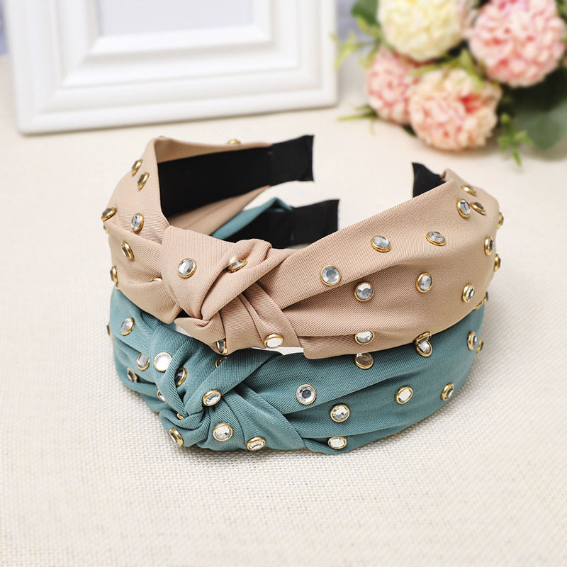 Bohemian Cotton Knotted Hairband With Rhinestone Knot Headband Hair Accessories Hair Jewelry