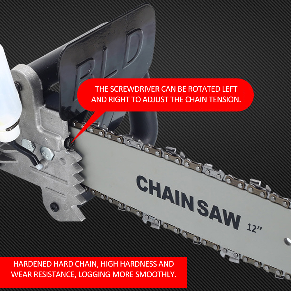 12 Inch Chainsaw Refit Conversion Kit Chainsaw Bracket Set Change Angle Grinder into Chain Saw Woodworking Power Tool Wood Saw
