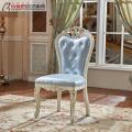 European style dining chair home modern minimalist leisure chair French desk chair negotiation chair fabric white solid