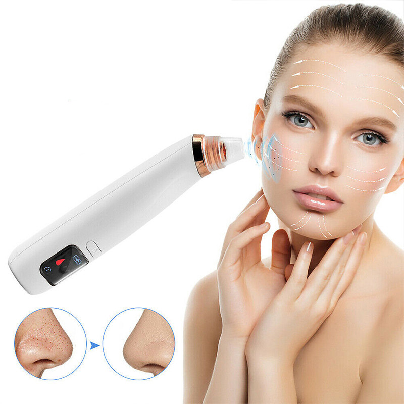 USB Vacuum Blackhead Remover With HEAT Electric T Zone Acne Pimple Removal Nose Pore Deep Cleaner Suction Tools Dropshipping