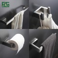 FLG 304 Stainless Steel Brushed Nickel Wall Mount Bath Hardware Sets Towel Bar Robe hook Paper Holder Bathroom Accessories Set