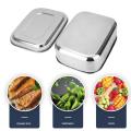 Lunch Box Food Container Bento Box Top Grade Stainless Steel Storage Thermal Metal Box Stock With Subdivision Container Airtight