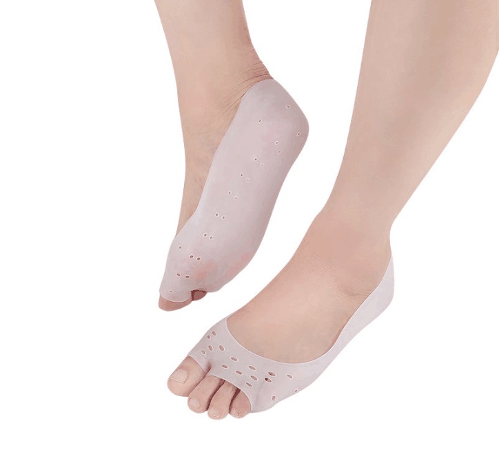 1 Pair Delicate Silicone Moisturizing Open Toe Boat Sock Gel Heel Socks Like Cracked Foot Skin Care Protector Foot Pain Relief