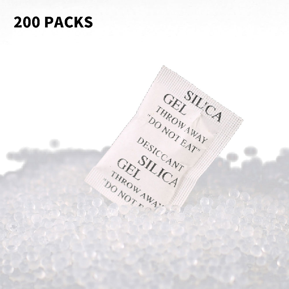 200 Packets Lot Silica Gel Sachets Desiccant Pouches Drypack Ship Drier Home Practical Supplies