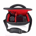 For DSLR SLR Camera Waterproof Shockproof Nylon Zipper Shoulder Bag Carry Case Handbag Hand Carry Two Inside Pockets Soft Handle