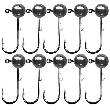 10pcs/lot Lead jig Head Fishing hook 3.5g 5g 7g 10g 14g Round Ball Jig Head Hook Weedless Fishhook For Soft Worm Fishing