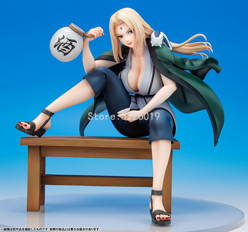 16cm Anime Figure Gals Shippuden Tsunade Action Figure Toy GEM Drinking Tsunade Sexy Girl Figure Collectible Model
