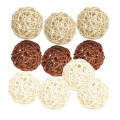 10PCS Wicker Rattan Balls Natural Spheres DIY Craft Wedding Decoration House Ornaments Vase Filler Cafe Shop Ornament