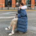 Winter Clothing Fashion Female Casual Long Loose Hooded Collar Coat Women Solid Jacket Warm Thick Outwear Ladies Parkas Y364