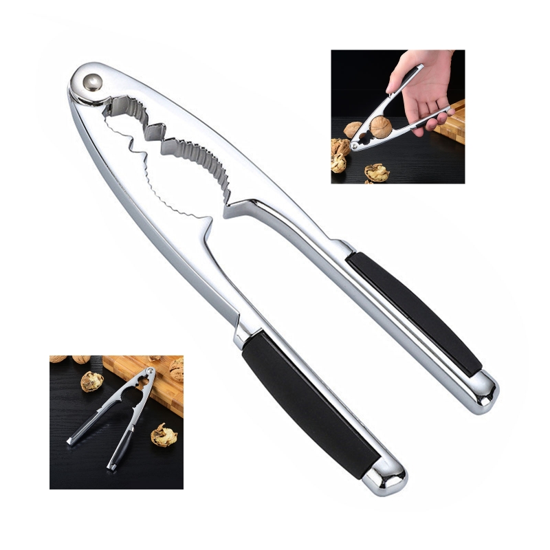 Multipurrpose Walnut Pliers Nut Bottle Opener with Rubber Handles Suitable for Walnuts Nuts Hazelnuts Almonds Brazil Nut