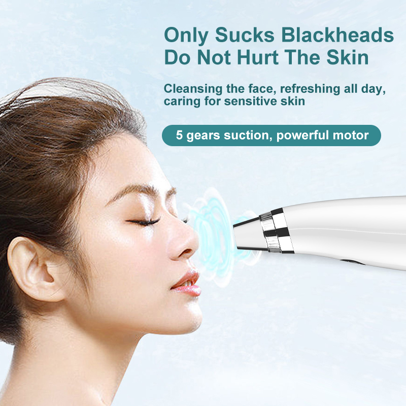 Electric Microdermabrasion Vacuum blackhead Remover Acne Pore cleaner Pimple Remover facial Beautyblack dot vacuum cleaner